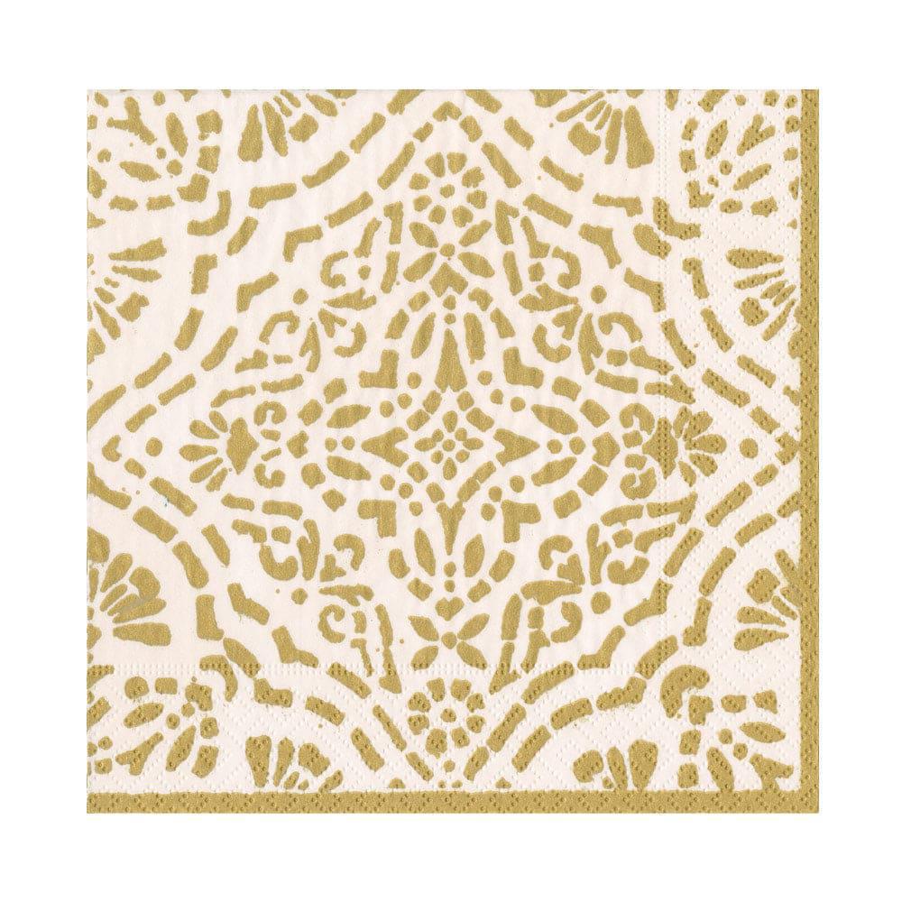 Annika Ivory & Gold Paper Luncheon Napkins